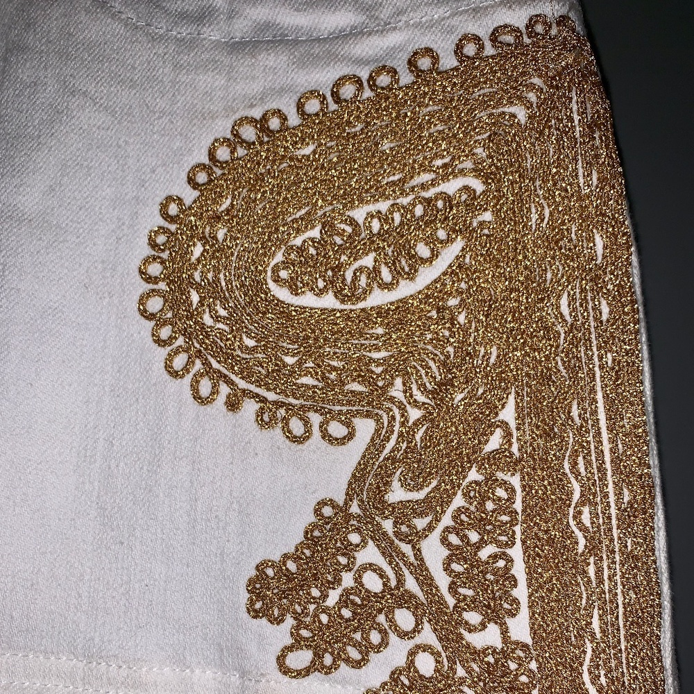 Just Cavalli Roberto Cavalli Embroidered Jean Skirt Small - Picture 2 of 3